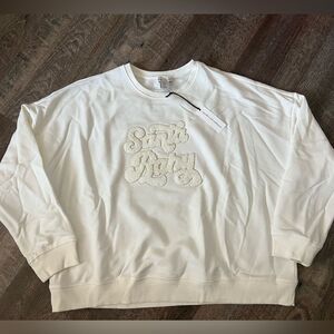 Cupcakes and Cashmere "Santa Baby" Ivory Sweatshirt-Size XL